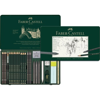 Set Faber-Castell Pitt Monochrome Grafit 26 buc/set Set Faber-Castell Pitt Monochrome Grafit 26 buc/set