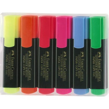 Set 6 Textmarkere Faber-Castell 1548 Set 6 Textmarkere Faber-Castell 1548
