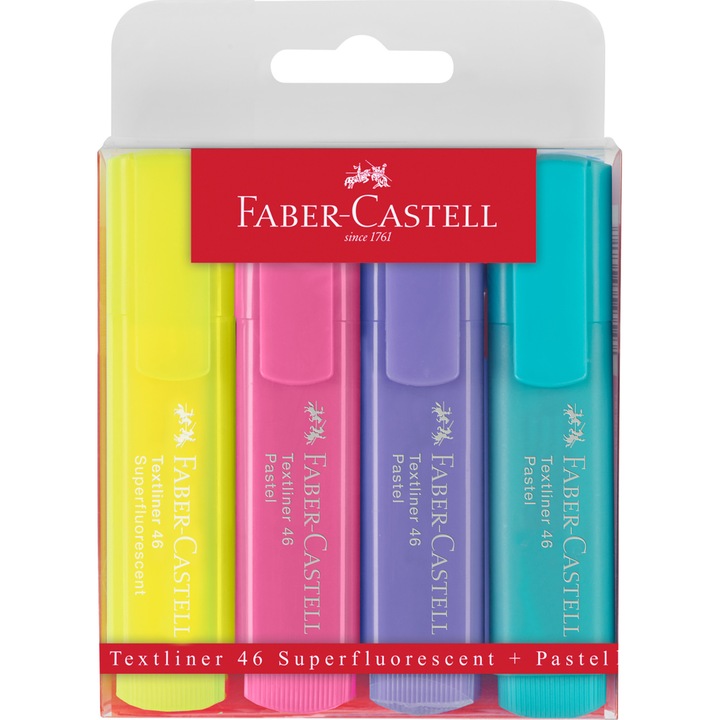 Set Faber-Castell Textmarker Pastel, 4 buc
