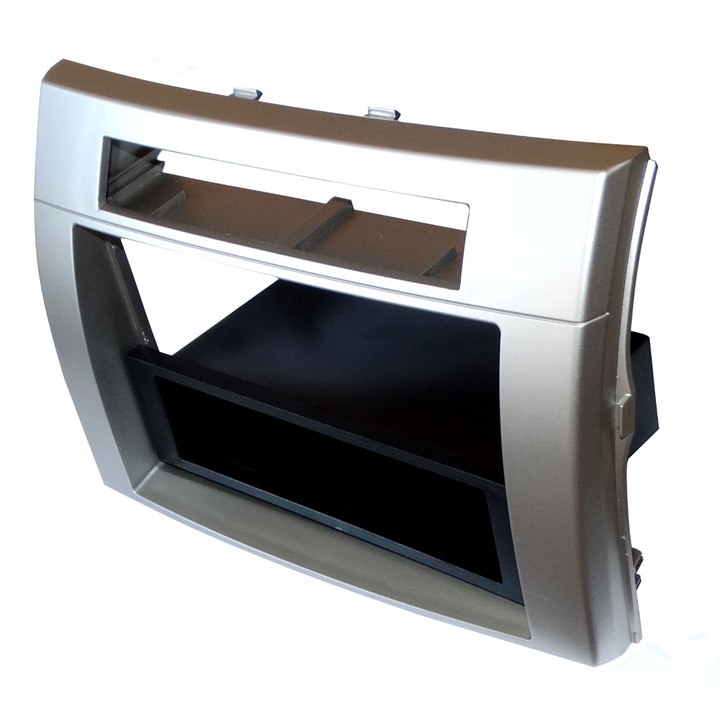 Адаптерна рамка за панел AERZETIX, 2 Din, за Toyota Corolla Verso, Сребриста