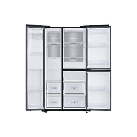 Side by side Samsung RS68N8671B1/EF, 604 l, Full NoFrost, Touch control, Dispenser apa/gheata, Clasa A++, H 178 cm, Black inox