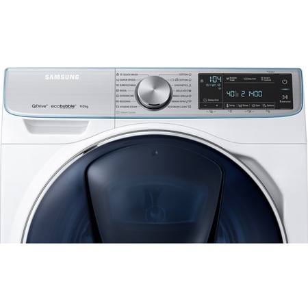 Masina de spalat rufe Samsung WW90M741NOA/LE, Tehnologie QuickDrive, AddWash, Eco Bubble, Motor Digital Inverter, 9kg, 1400 RPM, Clasa A+++, Alb