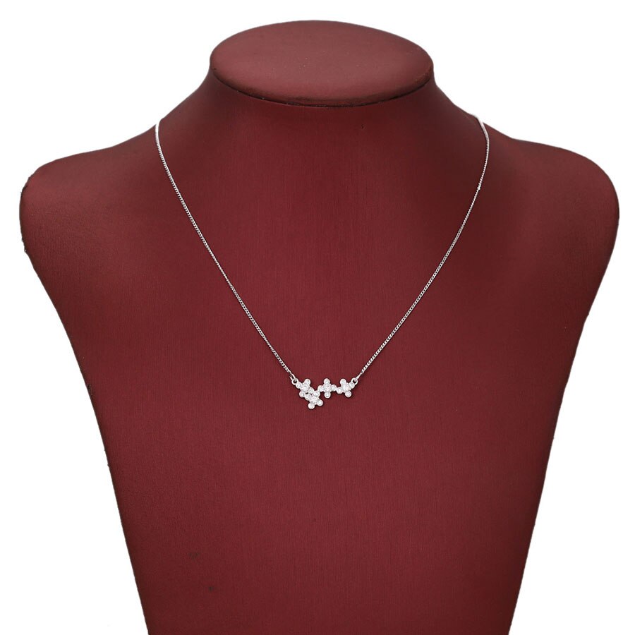 Lantisor placat cu aur alb de 18k si cristale® Take Me Out