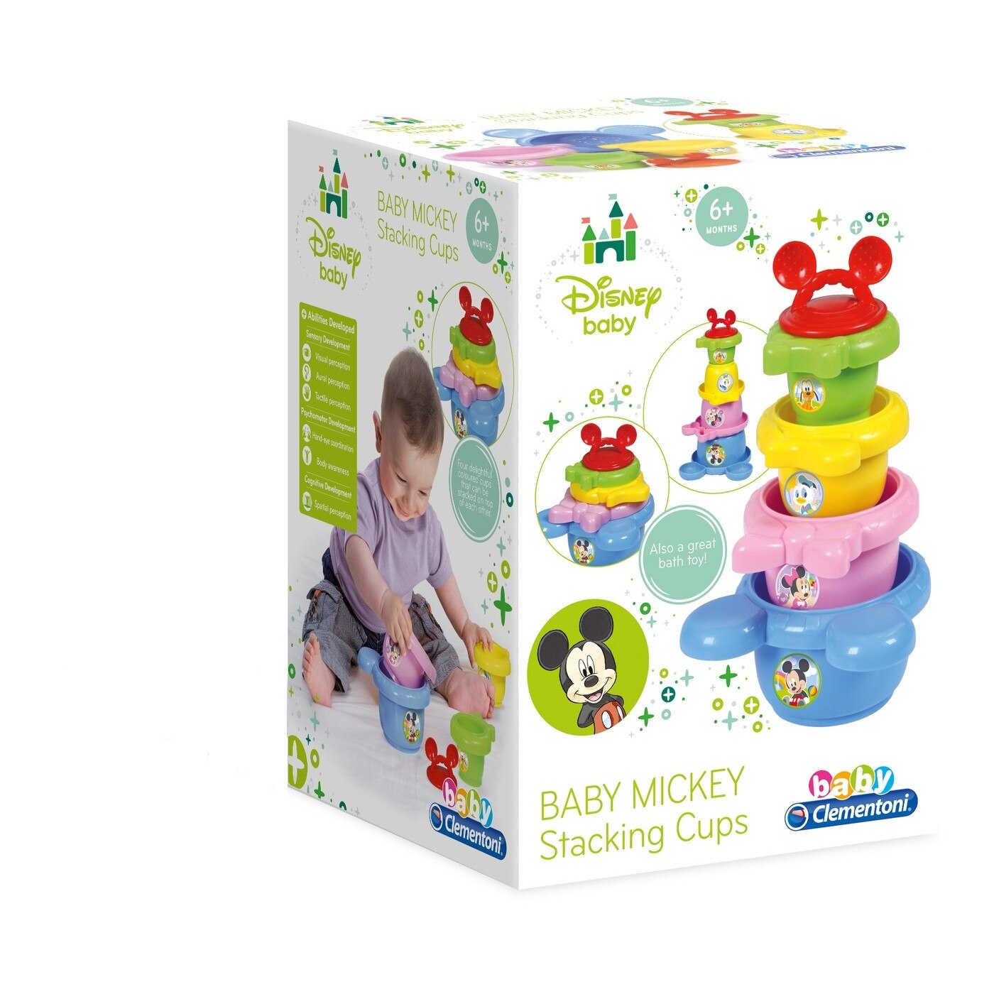 Jucarie de sortat Clementoni Mickey Mouse, 5 piese colorate