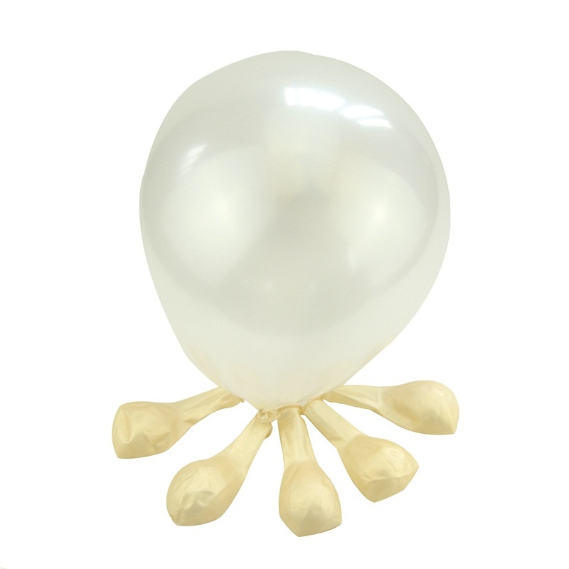 Baloane latex ovale, 15 cm, 100 buc, culoare Alb