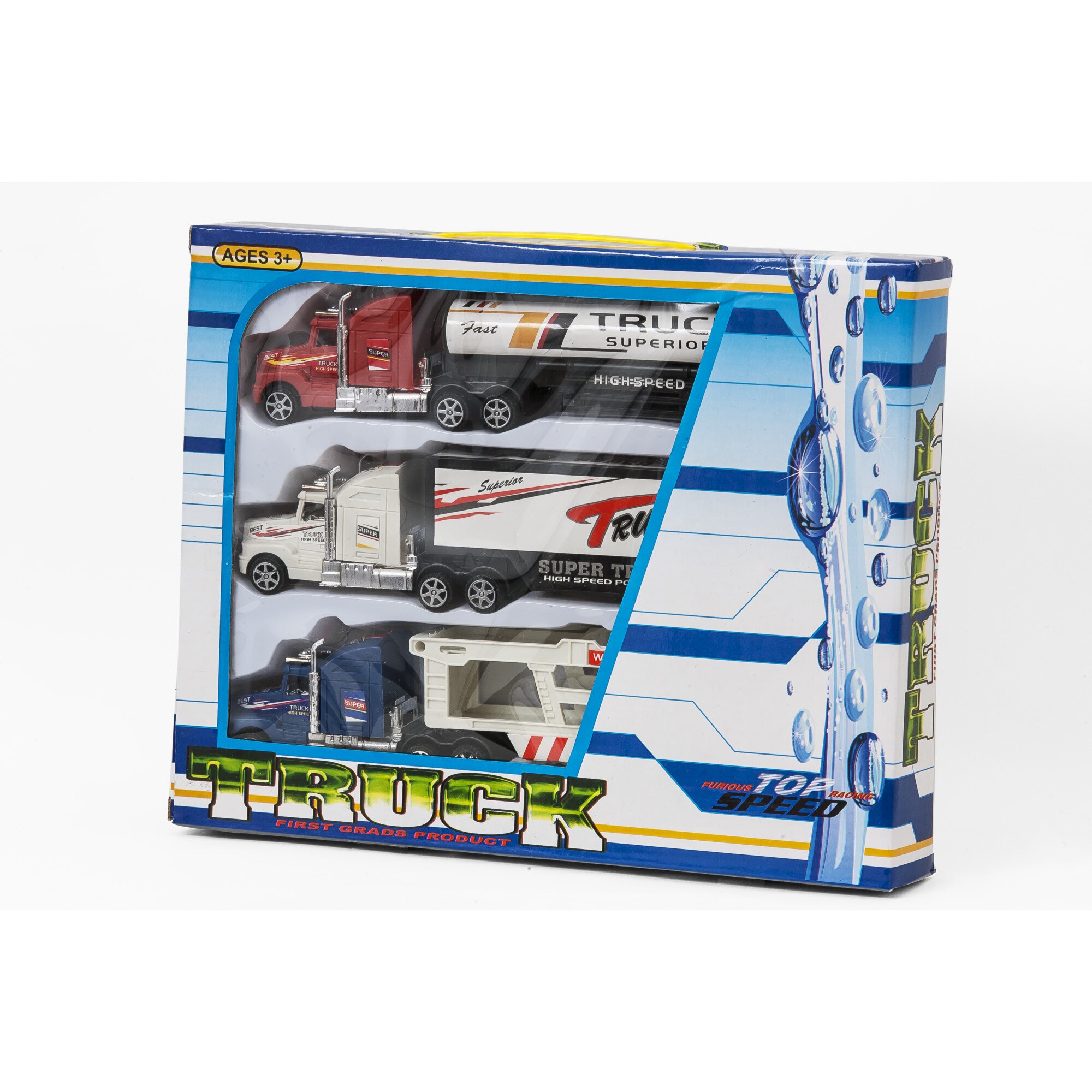 Set trei camioane frictiune top center