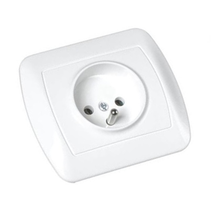 AGZ1 единична розетка, Simon, Alba