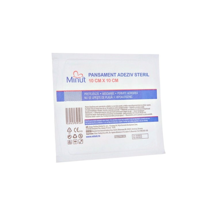 Pansament adeziv steril Minut 10 cm x 10 cm