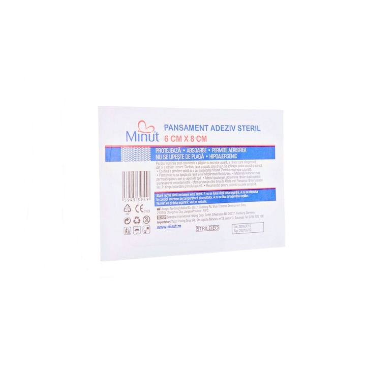 Pansament adeziv steril Minut 6 cm x 8 cm