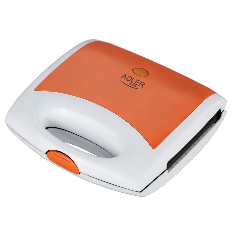 Aparat de vafe Adler, AD3021, 750W, Alb/Portocaliu