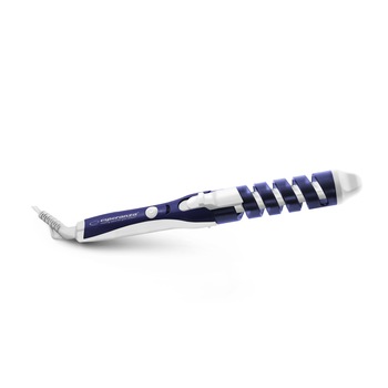 Ondulator ceramic spirala, alb albastru pentru bucle usor de obtinut, pentru toate tipurile de par, lungime cablu 1.7 m, maner ergonomic, indicator LED Ondulator ceramic spirala, alb albastru pentru bucle usor de obtinut, pentru toate tipurile de par, lungime cablu 1.7 m, maner ergonomic, indicator LED