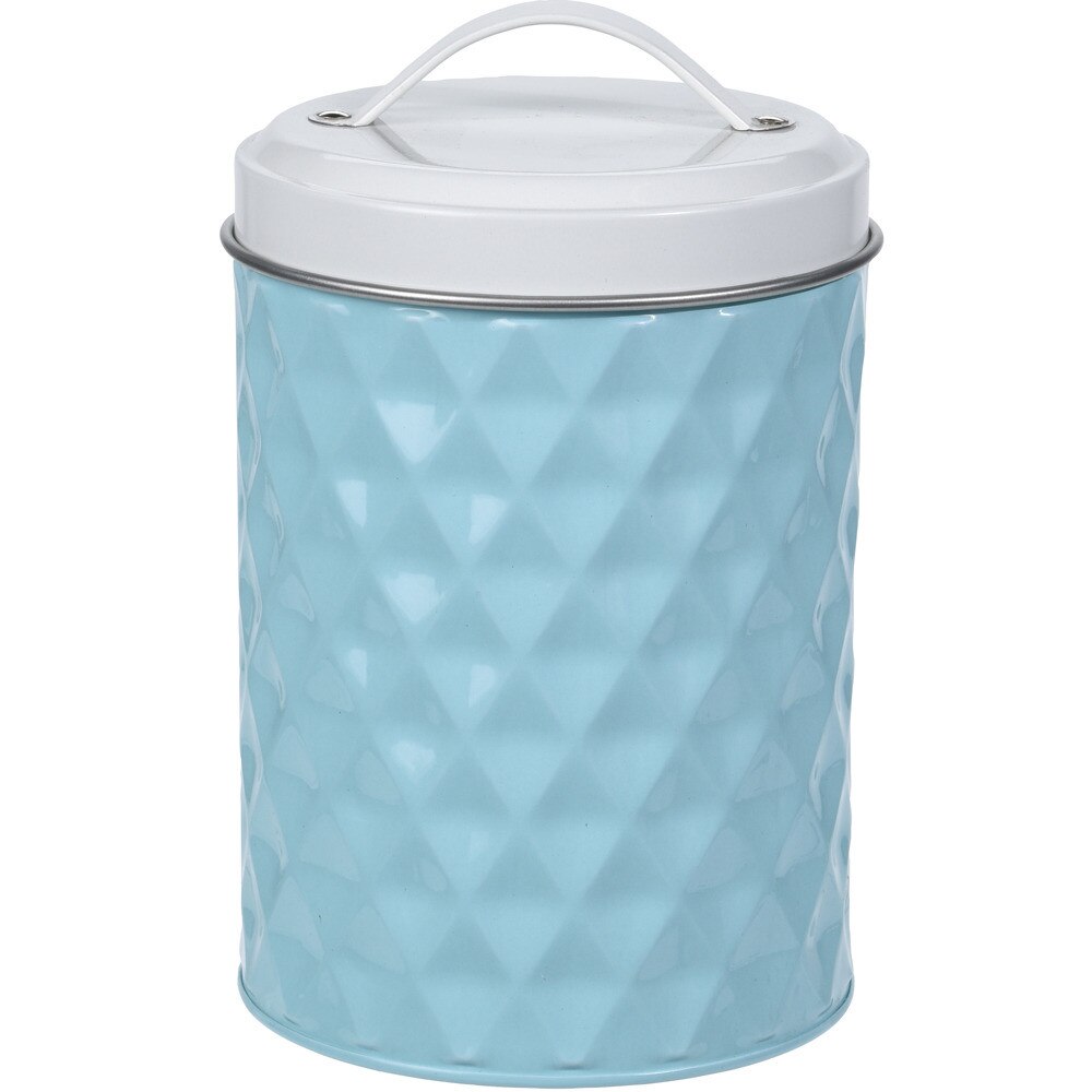 Cutie alimentara metal, Excellent Houseware, 11 cm, Albastru