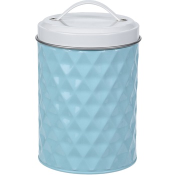 Cutie alimentara metal, Excellent Houseware, 11 cm, Albastru Cutie alimentara metal, Excellent Houseware, 11 cm, Albastru