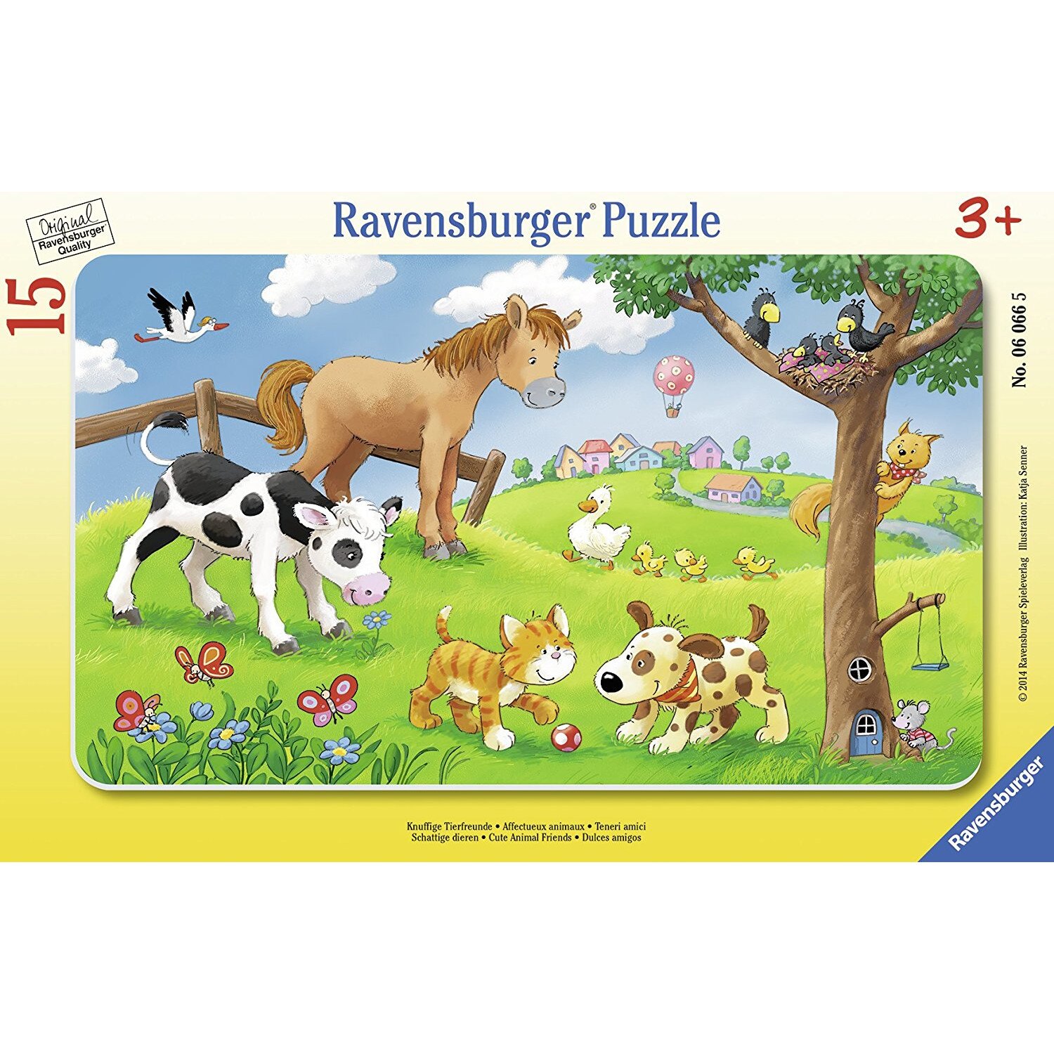 Puzzle Ravensburger - Animale Prieteni, 15 piese (06066)