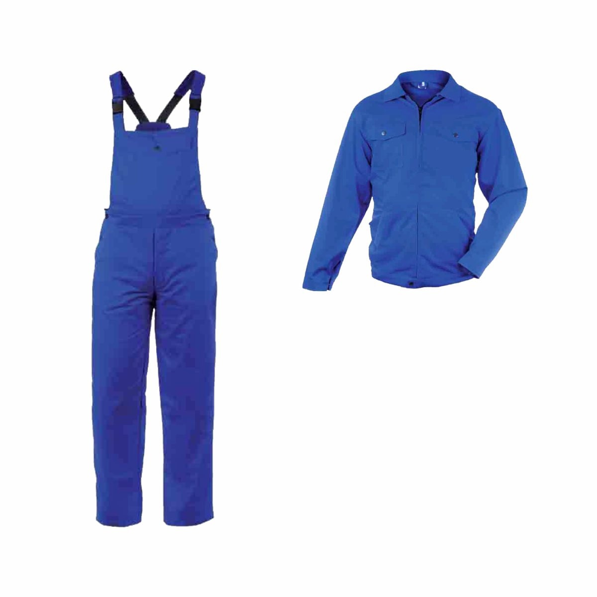 Jacheta de lucru si pantaloni cu pieptar Mecano, albastru electric, marimea 50