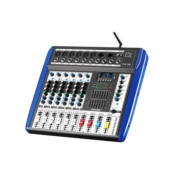 Mixer profesional neamplificat Vlliodor-PM166, 6 canale, bluetooth, usb, efecte, ecran led Mixer profesional neamplificat Vlliodor-PM166, 6 canale, bluetooth, usb, efecte, ecran led