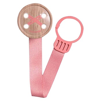 Lantisor suzeta textil nasturas roz Suavinex Lantisor suzeta textil nasturas roz Suavinex