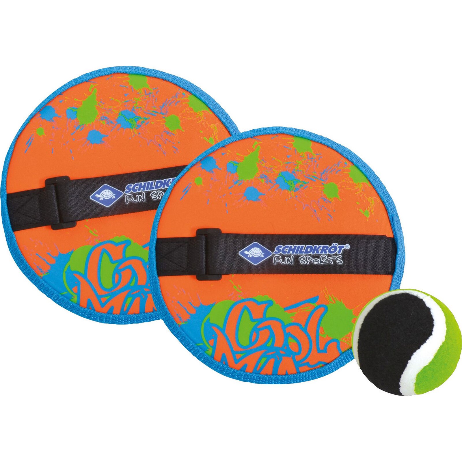 Set de palete cu arici ideal pentru jocul in aer liber Schildkröt ,Neopren Klettball-Set,multicolor