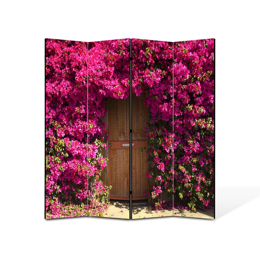 Paravan de Camera ArtDeco din 4 Panouri Peisaj Poarta de flori 140 x 150 cm