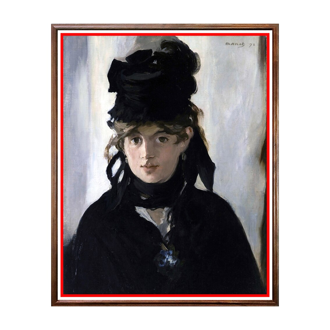 Tablou Poster, Arta Sec. XIX, Edouard Manet - Berthe Morisot with a Bouquet of Violets - ASN-032, 40 x 50 cm