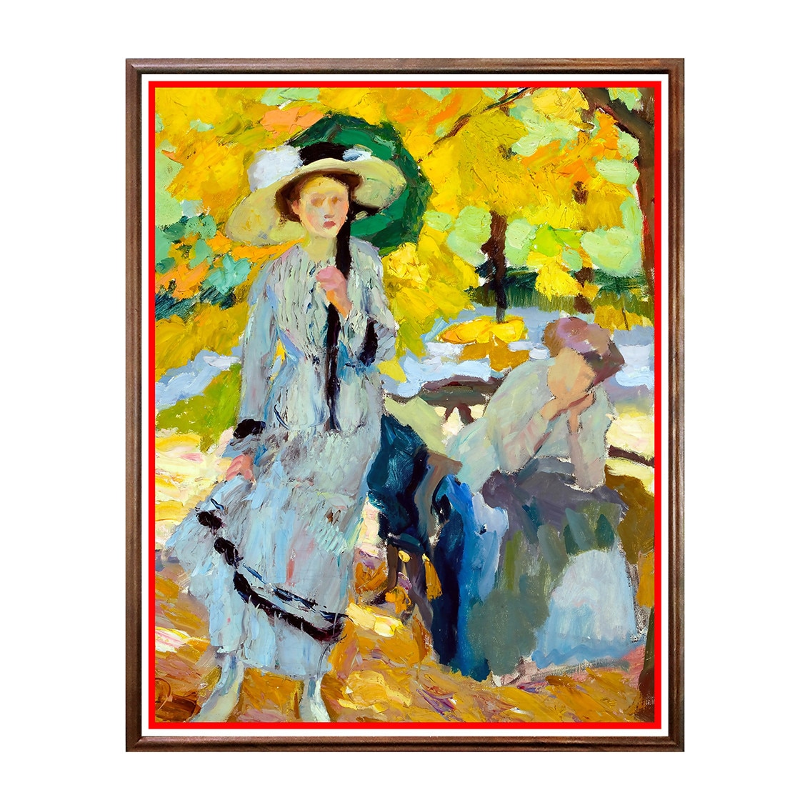 Tablou Poster, Arta Sec. XIX, Edward Cucuel - Woman with Umbrella - ASN-052, 40 x 50 cm