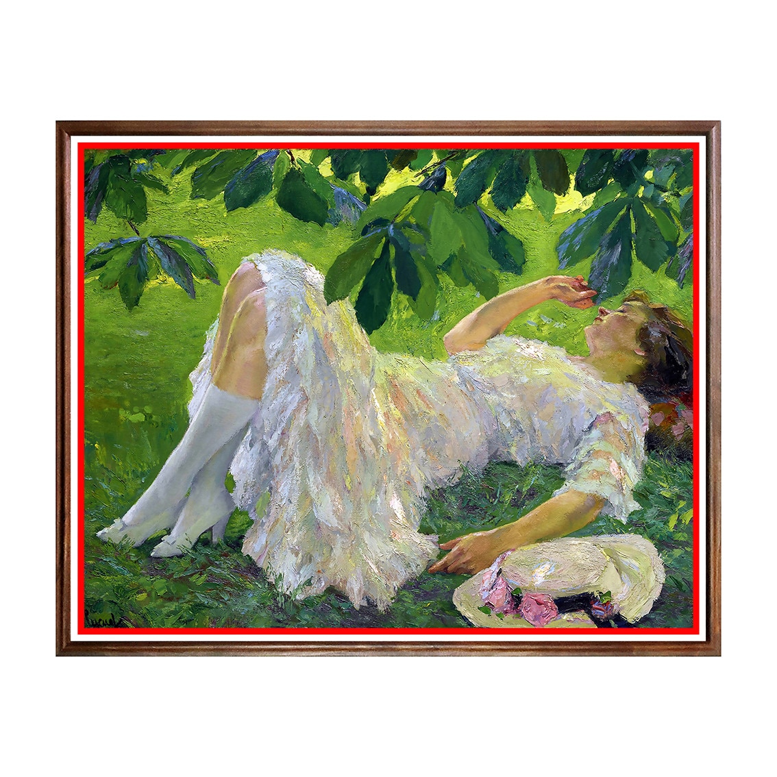 Tablou Poster, Arta Sec. XIX, Edward Cucuel - Woman in White - ASN-051, 40 x 50 cm