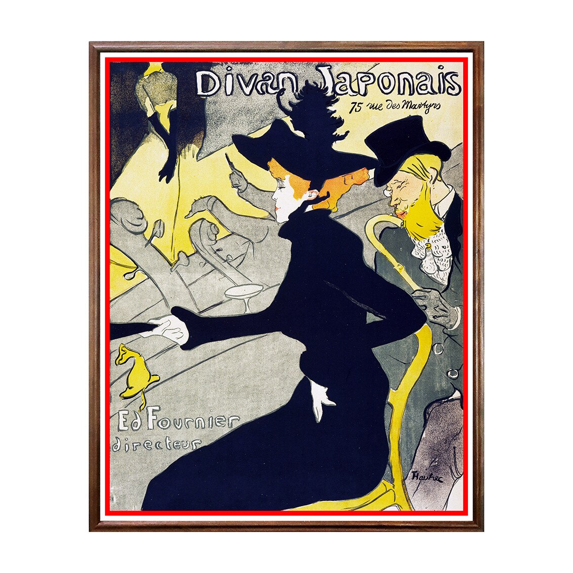Tablou Poster, Arta Sec. XIX, Henri de Toulouse-Lautrec - Divan Japonais - ASN-061, 40 x 50 cm
