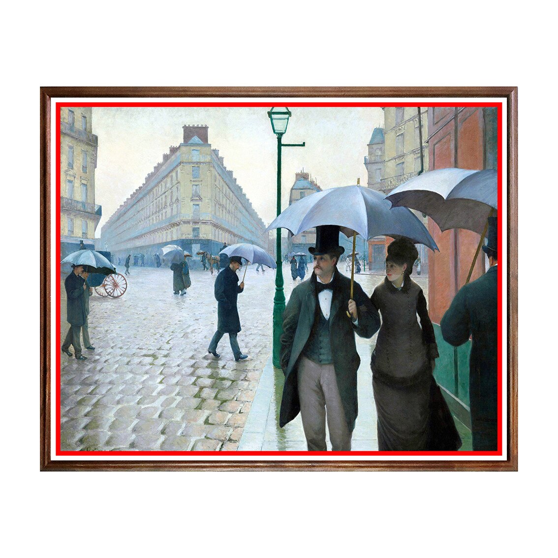 Tablou Poster, Arta Sec. XIX, Gustave Caillebotte - Paris Street (Rainy Day) - ASN-058, 40 x 50 cm