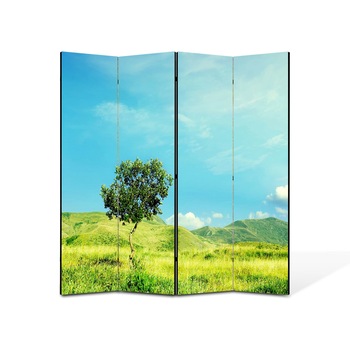 Paravan de Camera ArtDeco din 4 Panouri Peisaj Totul este verde 140 x 180 cm Paravan de Camera ArtDeco din 4 Panouri Peisaj Totul este verde 140 x 180 cm