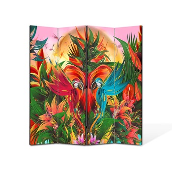 Paravan de Camera ArtDeco din 4 Panouri Abstract Decorativ Gradina abstracta 140 x 150 cm Paravan de Camera ArtDeco din 4 Panouri Abstract Decorativ Gradina abstracta 140 x 150 cm