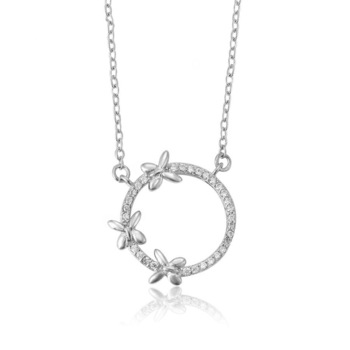 Lantisor placat cu aur de 18k si cristale® Eternity Circle Lantisor placat cu aur de 18k si cristale® Eternity Circle