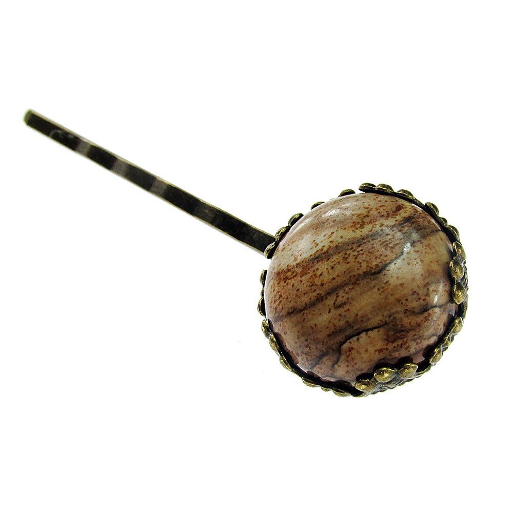 Agrafa de par cu jasp picture, GlamBazaar