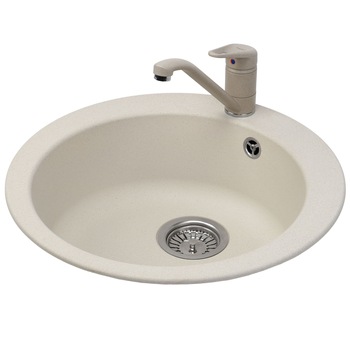 Pachet chiuveta tectonite Franke Single 1 + Baterie Franke Novara, cartus ceramic, Avena Pachet chiuveta tectonite Franke Single 1 + Baterie Franke Novara, cartus ceramic, Avena