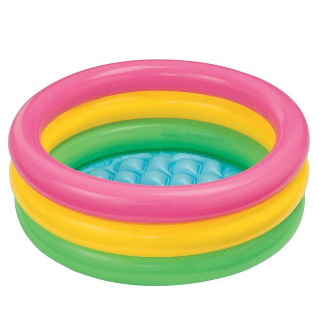 Piscina gonflabila pentru copii, inele colorate,UBX , 61x22 cm