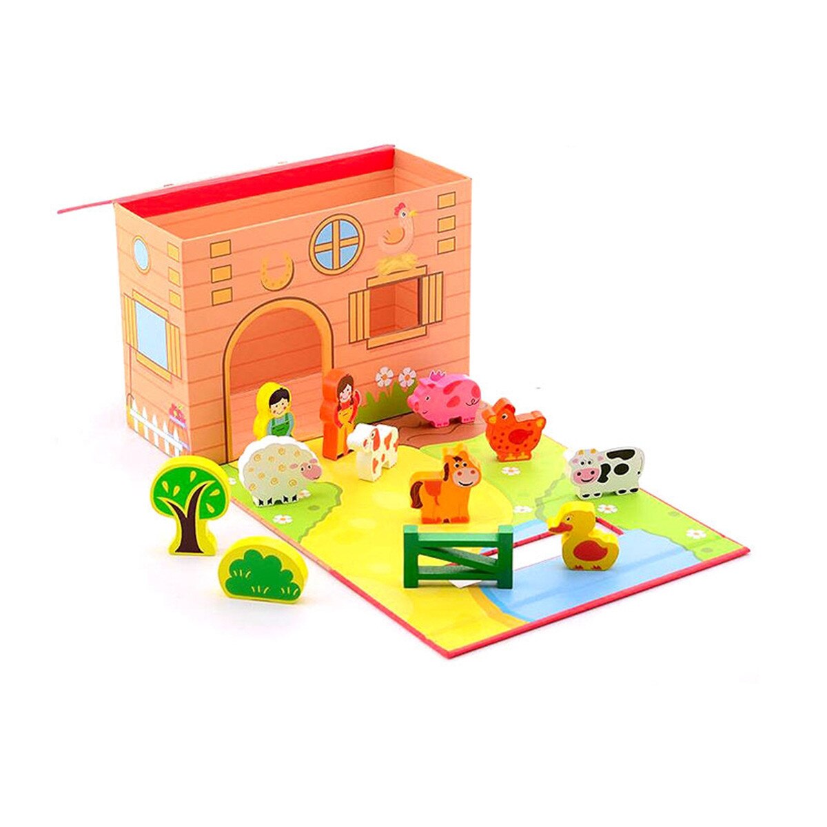 Puzzle 3D Joueco- Ferma 13 piese