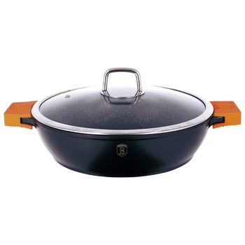 Cratita cu capac 32cm, Granit Diamond Line, invelis marmura, 5.2l, BH1110 Cratita cu capac 32cm, Granit Diamond Line, invelis marmura, 5.2l, BH1110