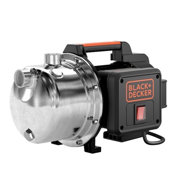 Pompa de suprafata apa curata Black & Decker BXGP1100XE,corp otel,1100 W, debit 4600l/h, inaltime maxima de refulare 45m,absorbtie 8 m, presiune maxima 4.5 bar Pompa de suprafata apa curata Black & Decker BXGP1100XE,corp otel,1100 W, debit 4600l/h, inaltime maxima de refulare 45m,absorbtie 8 m, presiune maxima 4.5 bar