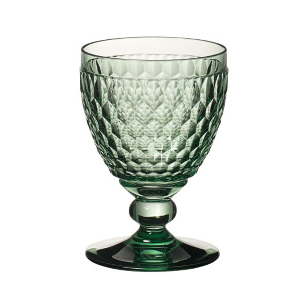 Pahar din sticla cristalizata pentru vin rosu, Boston, 0,25 L, verde