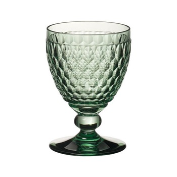 Pahar din sticla cristalizata pentru vin rosu, Boston, 0,25 L, verde Pahar din sticla cristalizata pentru vin rosu, Boston, 0,25 L, verde