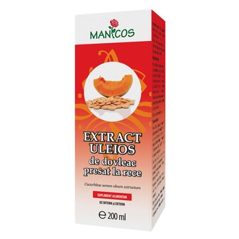 Extract uleios de dovleac presat la rece 200 ml Extract uleios de dovleac presat la rece 200 ml