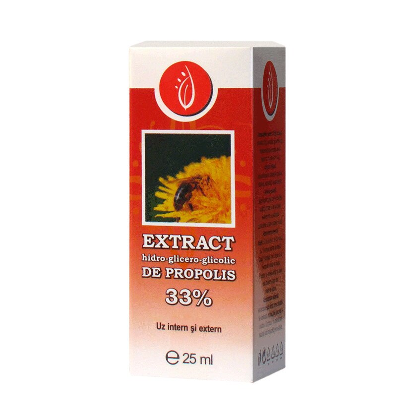 Extract hidro-glicero-glicolic de propolis 33% 25 ml