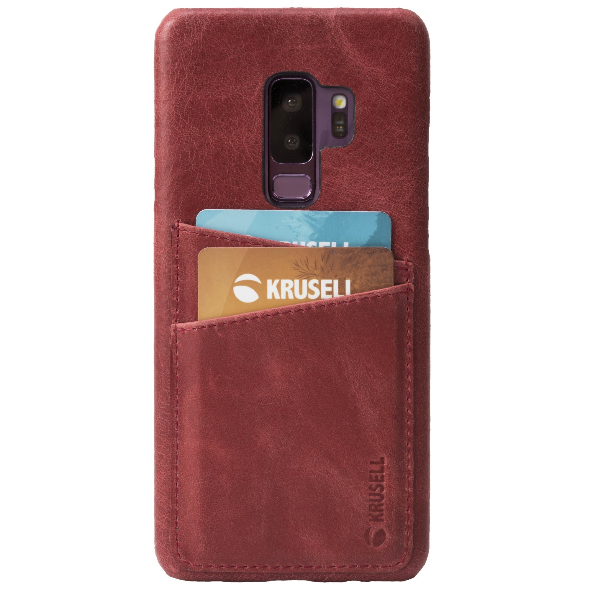 Husa de protectie Krusell Sunne 2 pentru Samsung Galaxy S9 Plus (G965F), Leather Vintage Rosu