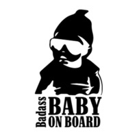 sticker auto - smaer - badass baby on board - 85cm x 15cm - negru imagen 21_0_
0