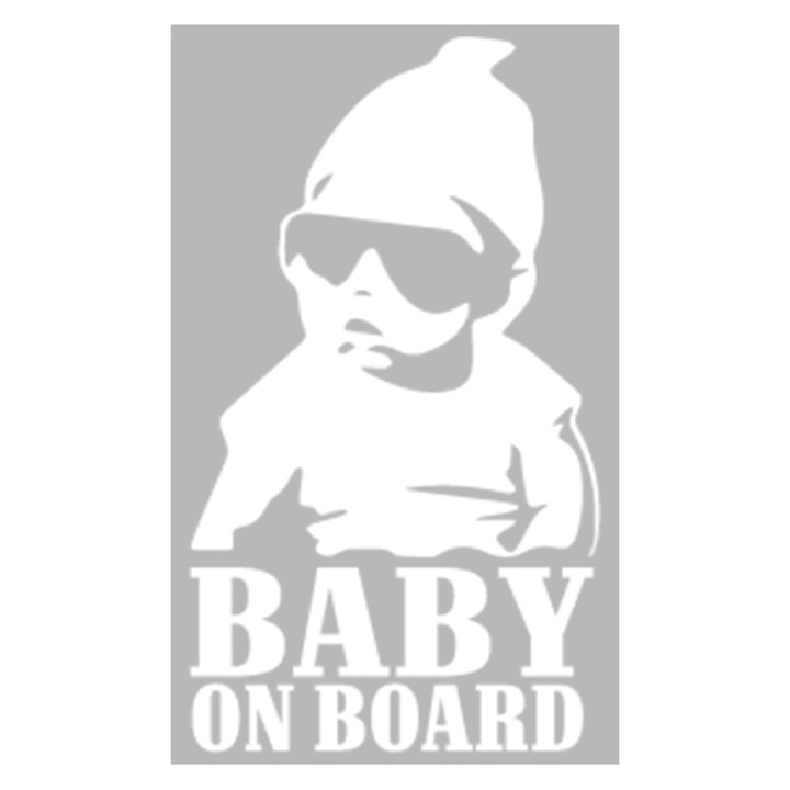 Sticker Auto - SMAER - Baby On Board - 8.5cm x 15cm - Alb