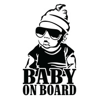 sticker auto - smaer - baby on board - 85cm x 15cm - negru imagen 48_0_
0