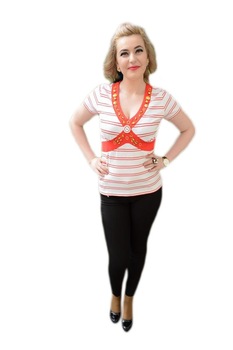 Tricou alb casual, dungi orizontale, D&J Exclusive, Alb/Rosu Tricou alb casual, dungi orizontale, D&J Exclusive, Alb/Rosu