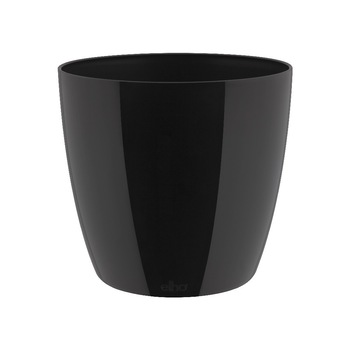 Masca de ghiveci Brussels Diamond Round cu diametrul de 30 cm pentru plante de interior, culoarea neagra Masca de ghiveci Brussels Diamond Round cu diametrul de 30 cm pentru plante de interior, culoarea neagra