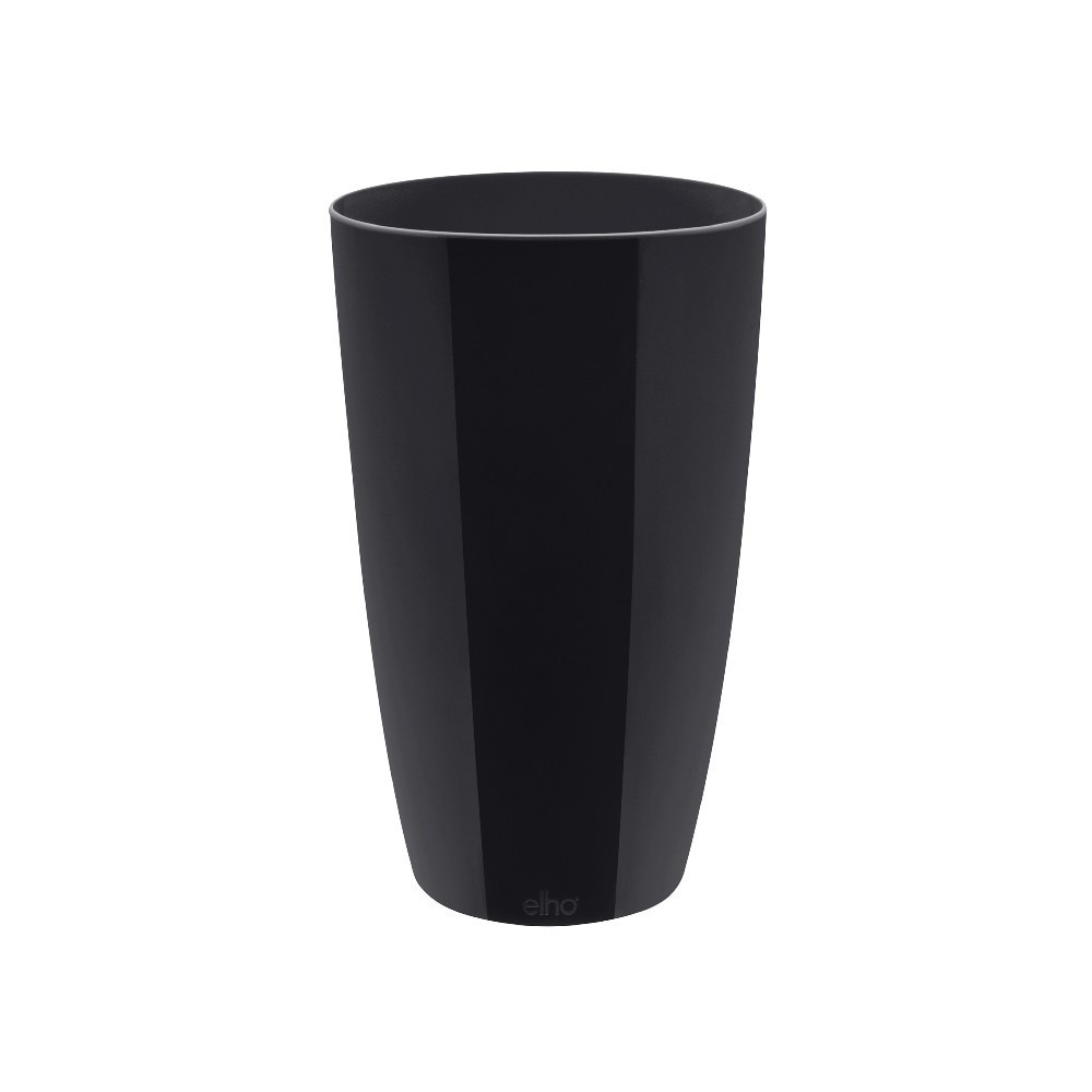 Masca de ghiveci Brussels Diamond Round High cu diametrul de 32 cm pentru plante de interior, negru