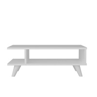 Masuta cafea Titus Furny Home, 80 x 30 x 45 cm, PAL melaminat, alb