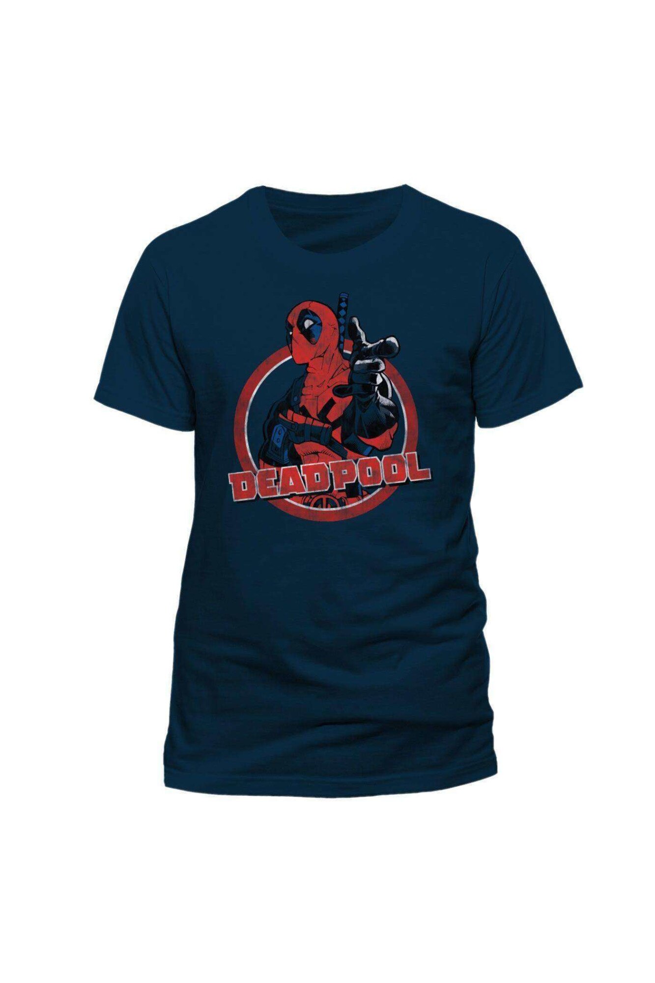 Tricou pentru barbati, Deadpool, Logo Point, Albastru